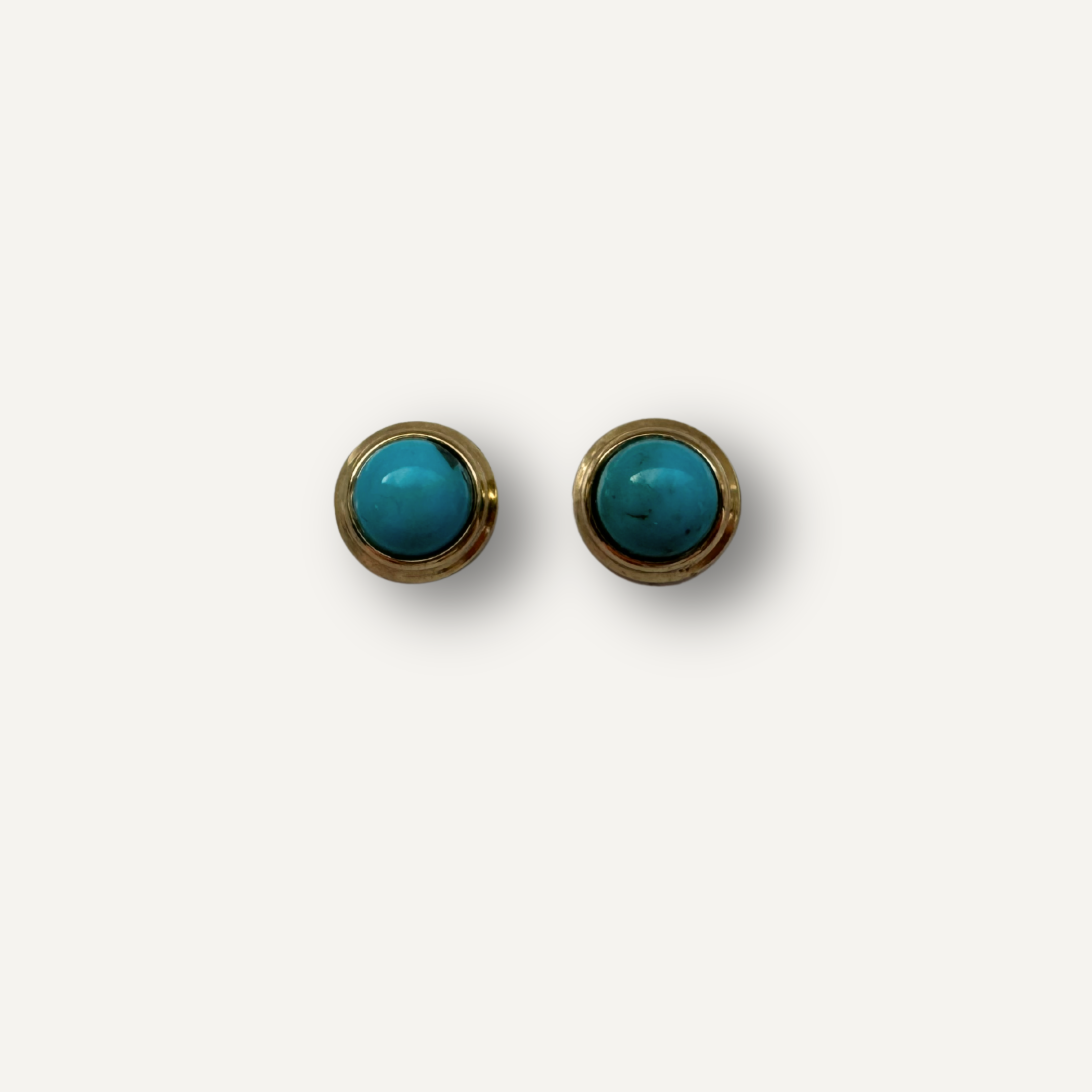Turquoise oorknopjes