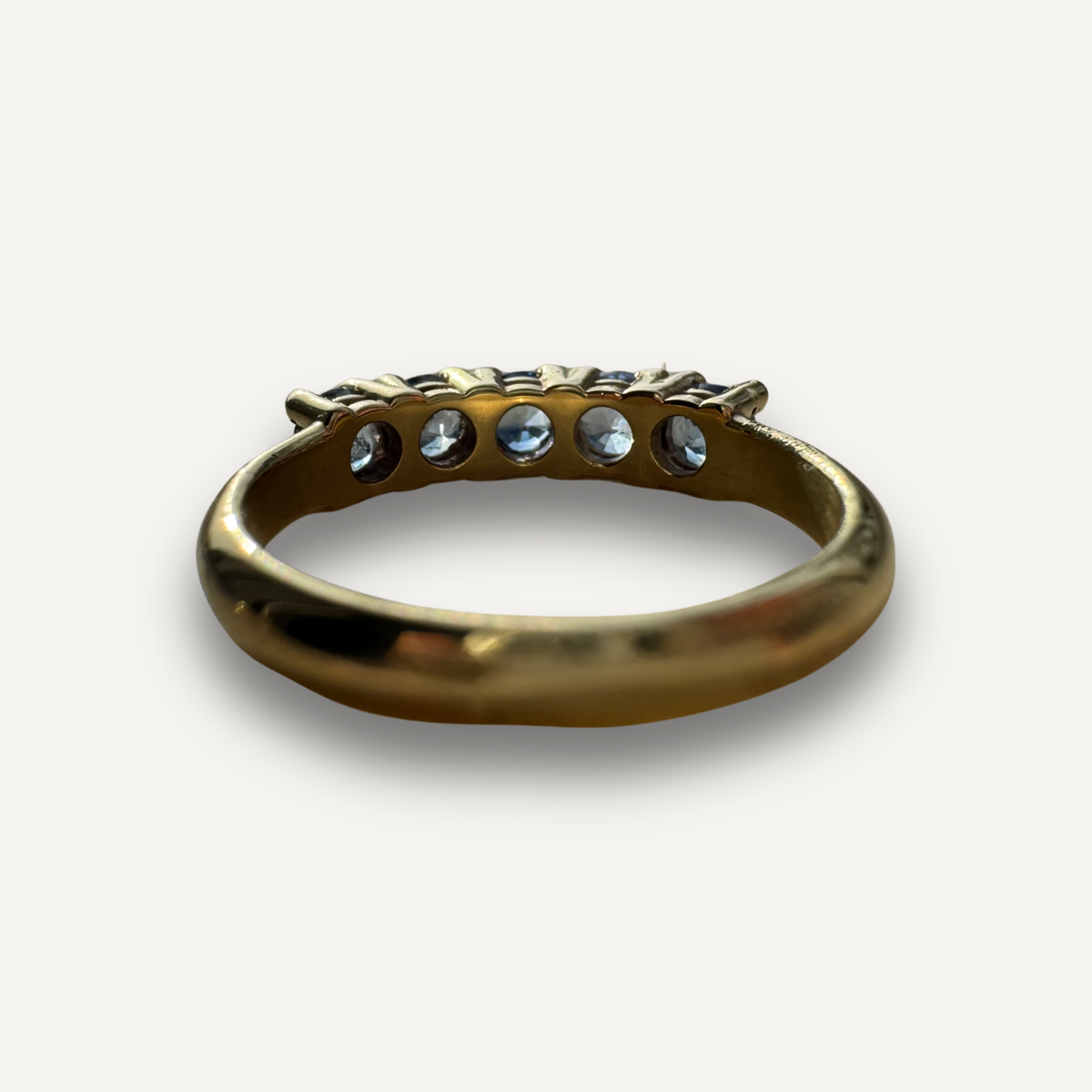 Rijring blauwe saffier
