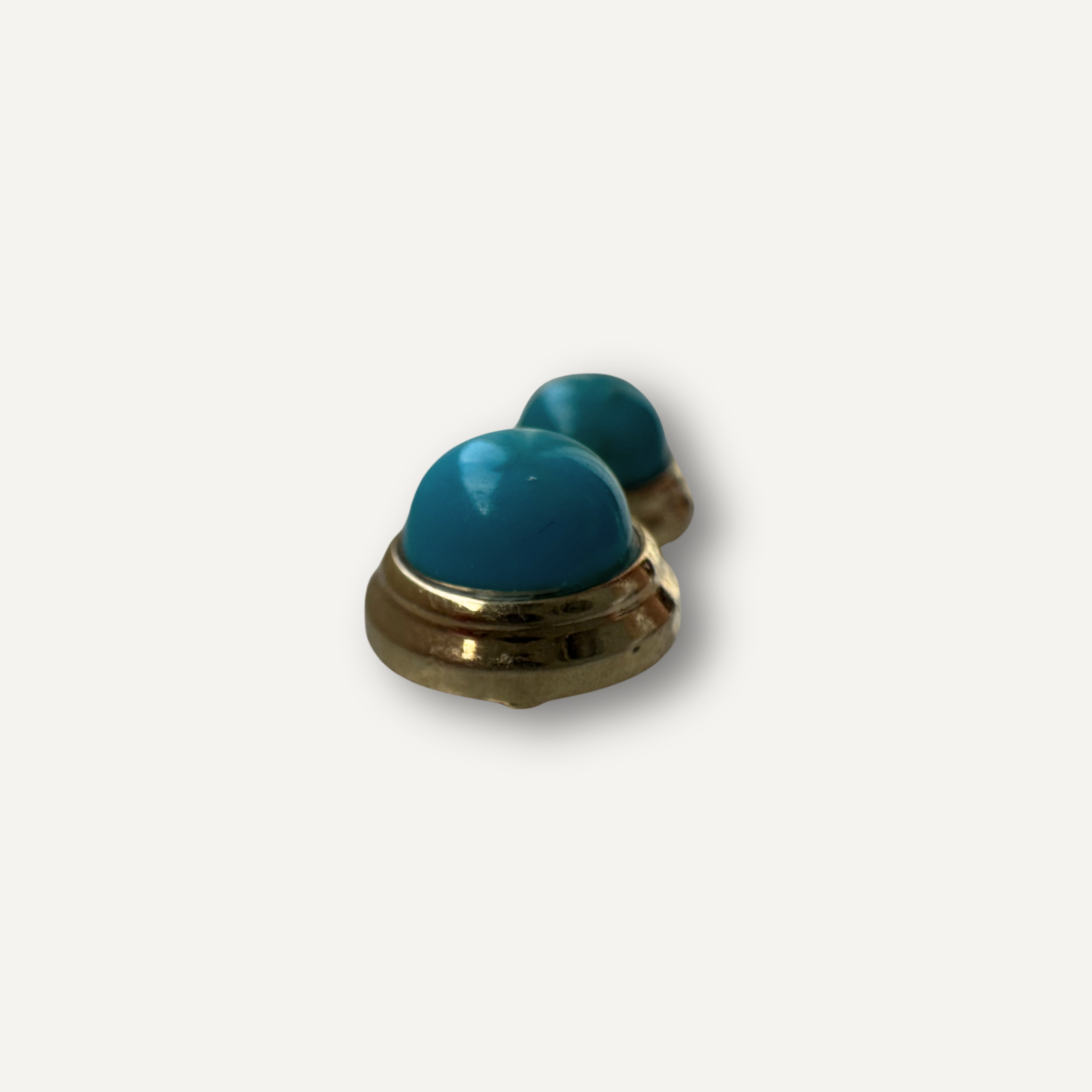 Turquoise oorknopjes