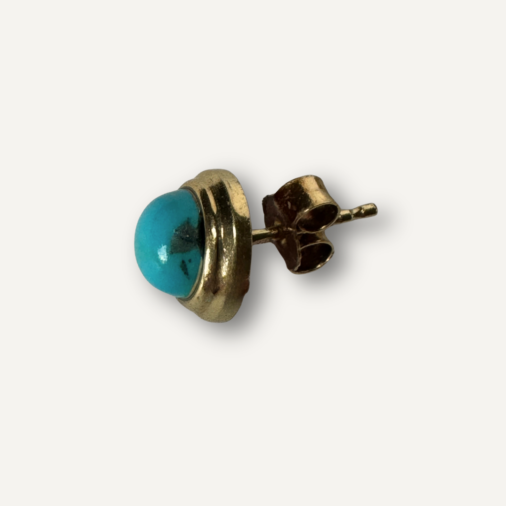 Turquoise oorknopjes