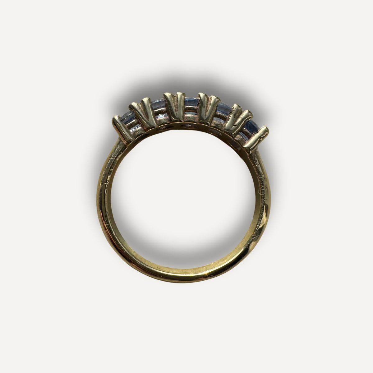 Rijring blauwe saffier