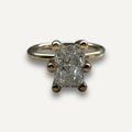Geelgouden ring met radiant-cut labdiamant